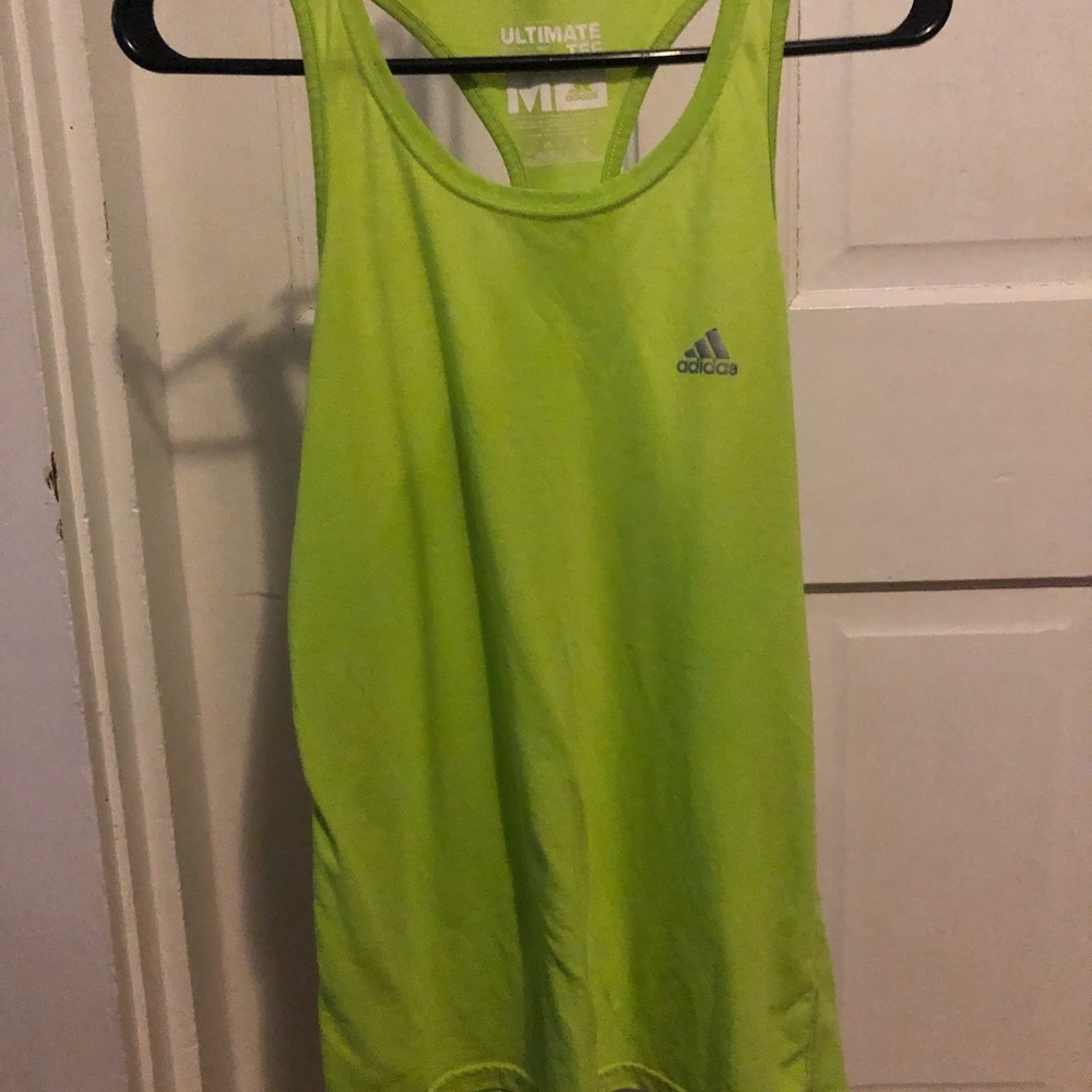 Like new Adidas Racerback tank in neon green!